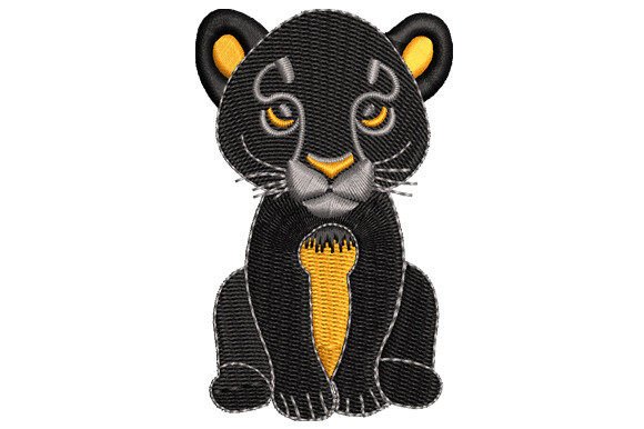 Baby Panther Embroidery Design