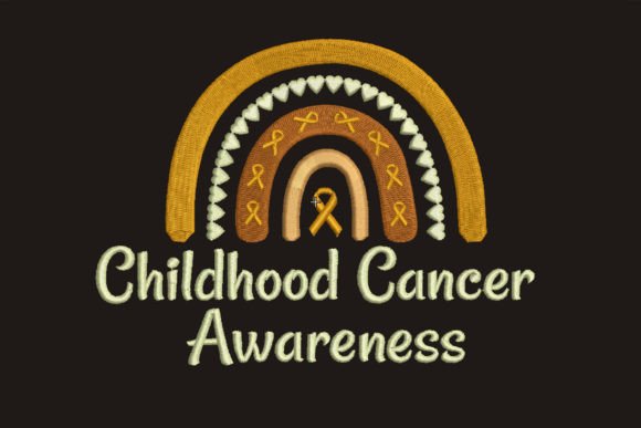 Childhood Cancer Awareness Embroidery