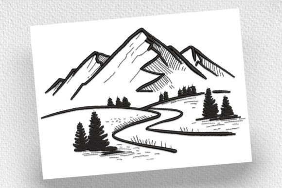 Mountain Embroidery Design