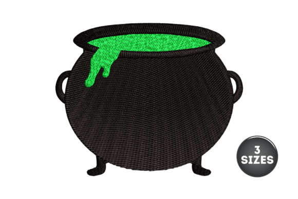 Witches Cauldron Embroidery Design